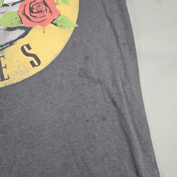 Hollister Guns N Roses Logo Men’s T Shirt Gray Size Small Slash Hard Rock Band - Picture 2 of 7